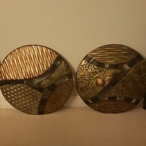 Two circles with Metal wall art